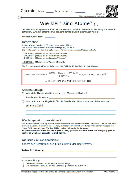 Wie klein sind Atome?