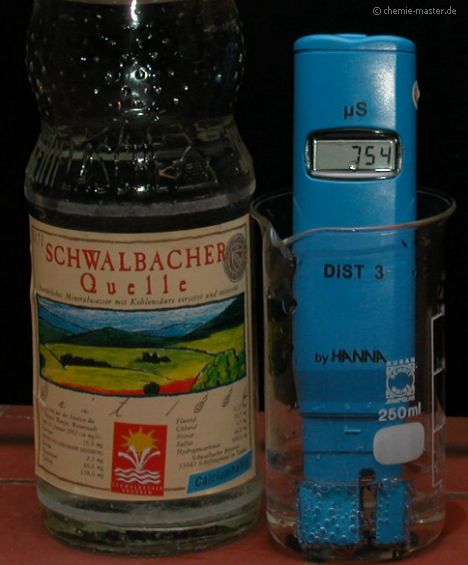 Mineralwasser hat meist einen h&ouml;heren Salzgehalt als Leitungswasser.