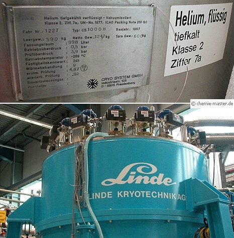Anlagen zur K&uuml;hlung mit fl&uuml;ssigem Helium.