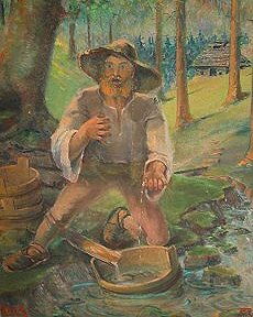 Janko Tro�t: Ein Fassmacher entdeckt 1490 das Quecksilbervorkommen von Idrija.