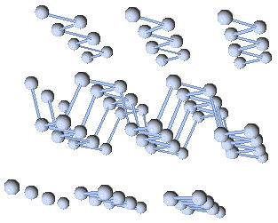 Schwarzer Phosphor zeigt eine dem Grafit &auml;hnliche Struktur.