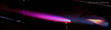 Rotviolette Flammenf&auml;rbung des Rubidiums